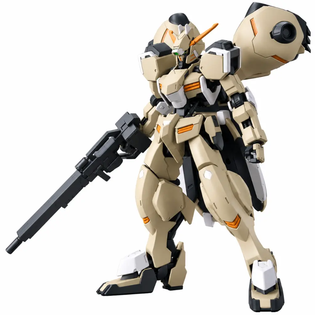 Maquette mecha beige en studio blanc.webp