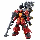 Mecha rouge lourdement armé en studio.webp