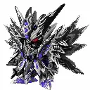 Mecha chibi noir aux orbes violets.webp