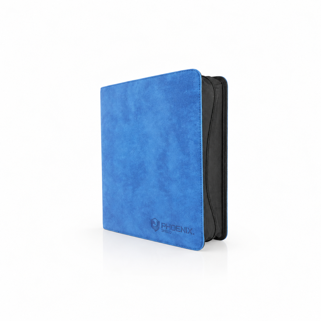 Phoenix Shield – Album Prestige à Anneaux – 9 Pochettes – Velours Bleu