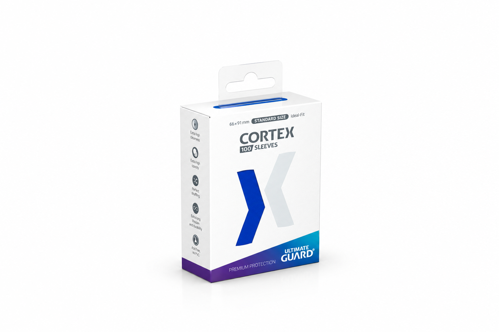 Ultimate Guard – Cortex Sleeves Matte – Bleu – 100 Pochettes – 66 × 91 mm
