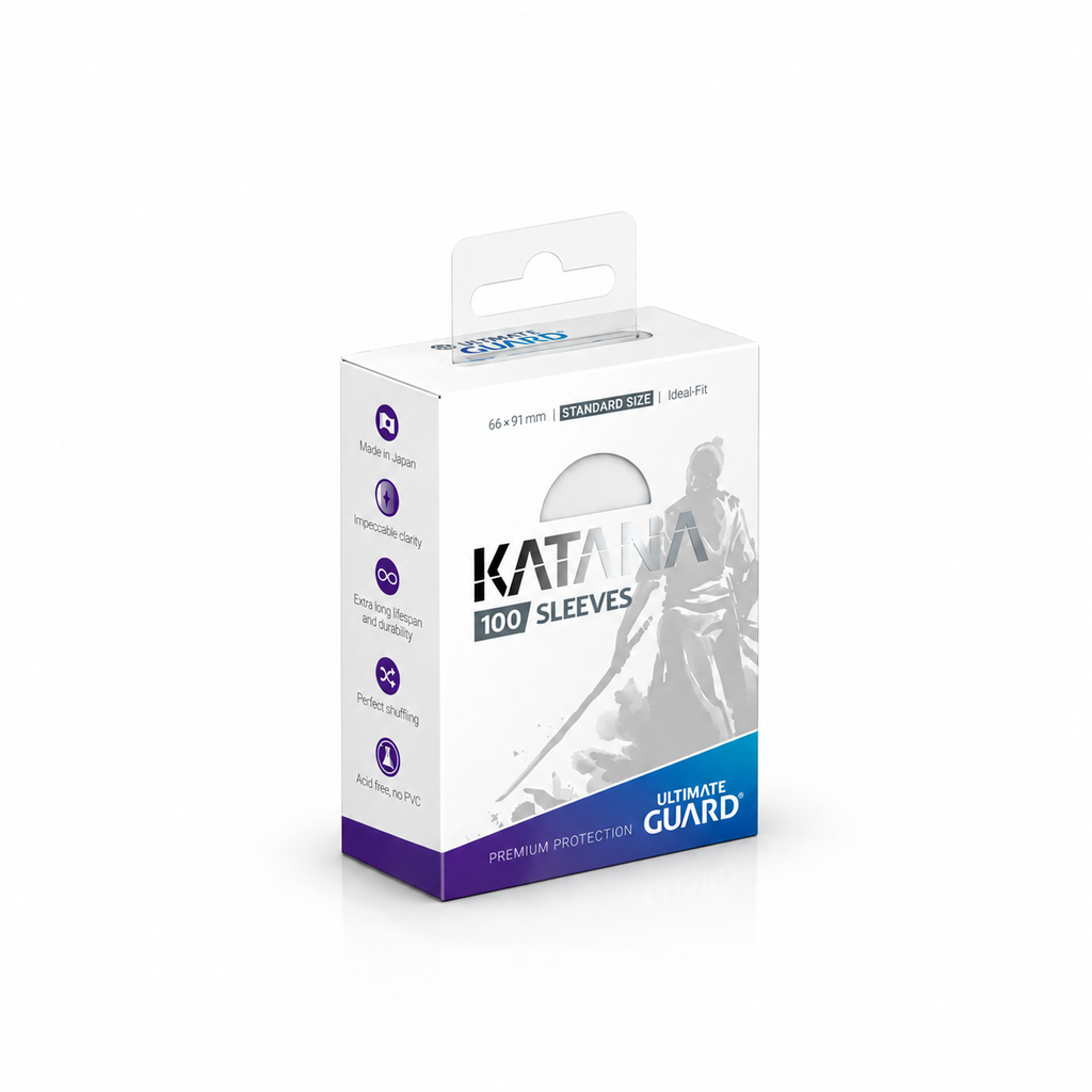 Ultimate Guard – Katana Sleeves – Blanc – 100 Pochettes – 66 × 91 mm