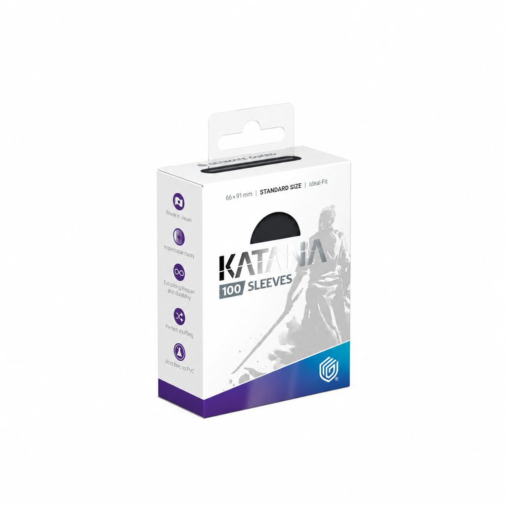 Ultimate Guard – Katana Sleeves – Noir – 100 Pochettes – 66 × 91 mm