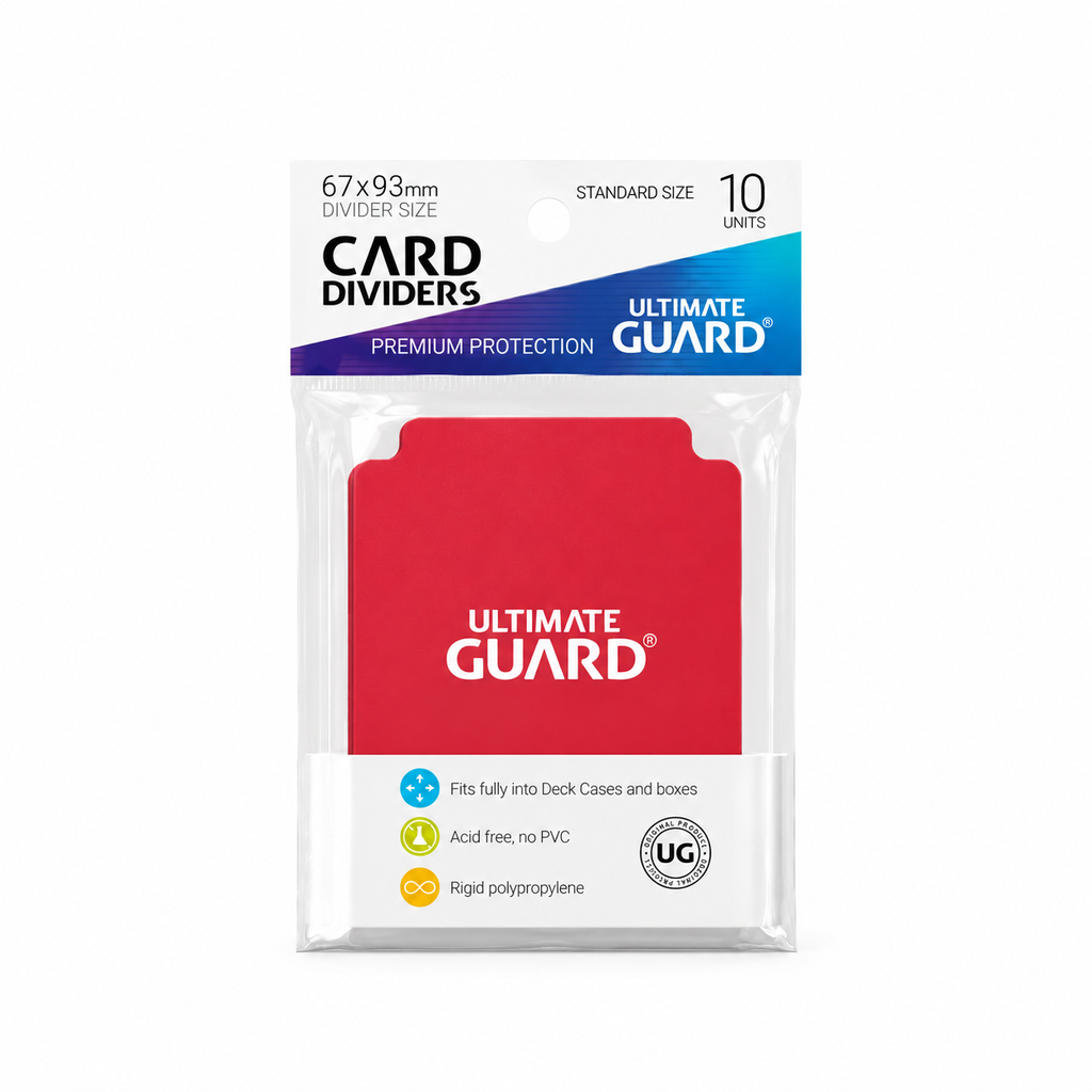 Ultimate Guard – Card Dividers – Rouge – Standard – 10 Intercalaires