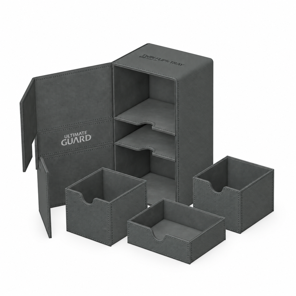 Ultimate Guard – Twin Flip'n'Tray 200+ XenoSkin – Gris