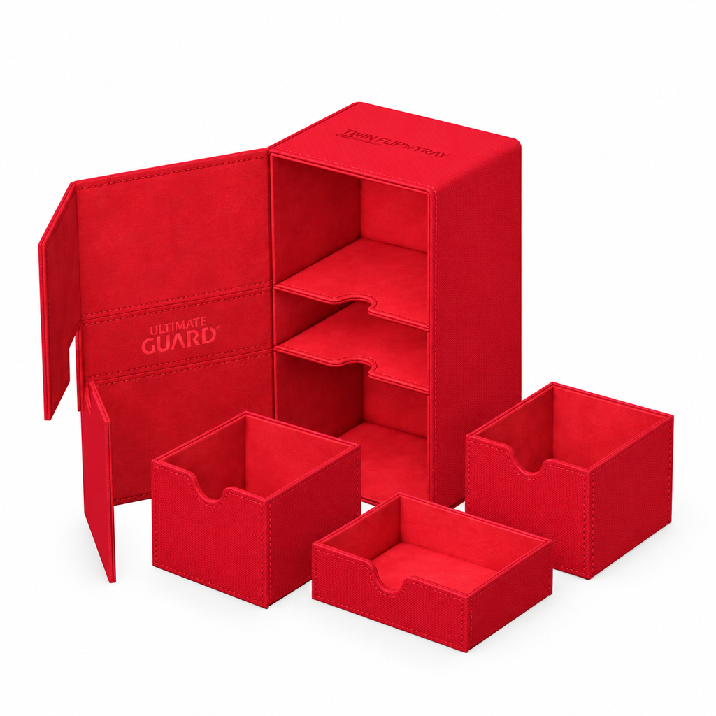Ultimate Guard – Twin Flip'n'Tray 200+ XenoSkin – Rouge
