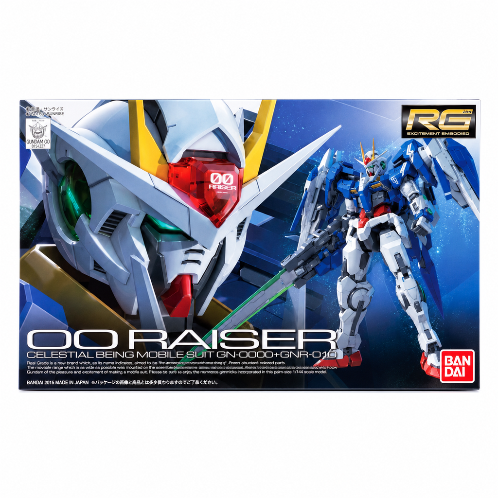 Gundam 00 – RG 1/144 GN-0000+GNR-010 00 Raiser – Bandai Spirits