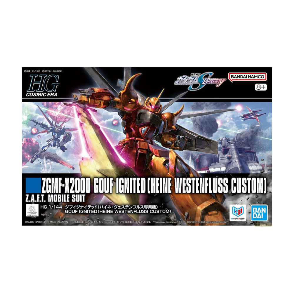 HG 1/144 Gouf Ignited (Heine Westenfluss Custom) – Gundam SEED Destiny – Bandai Spirits