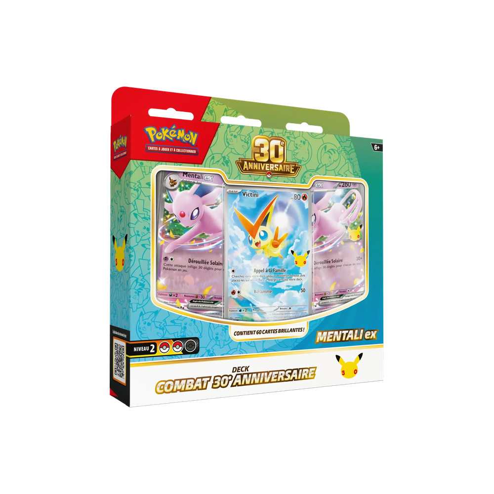 Pokémon JCC – Deck Combat 30e Anniversaire – Mentali-ex – Anglais