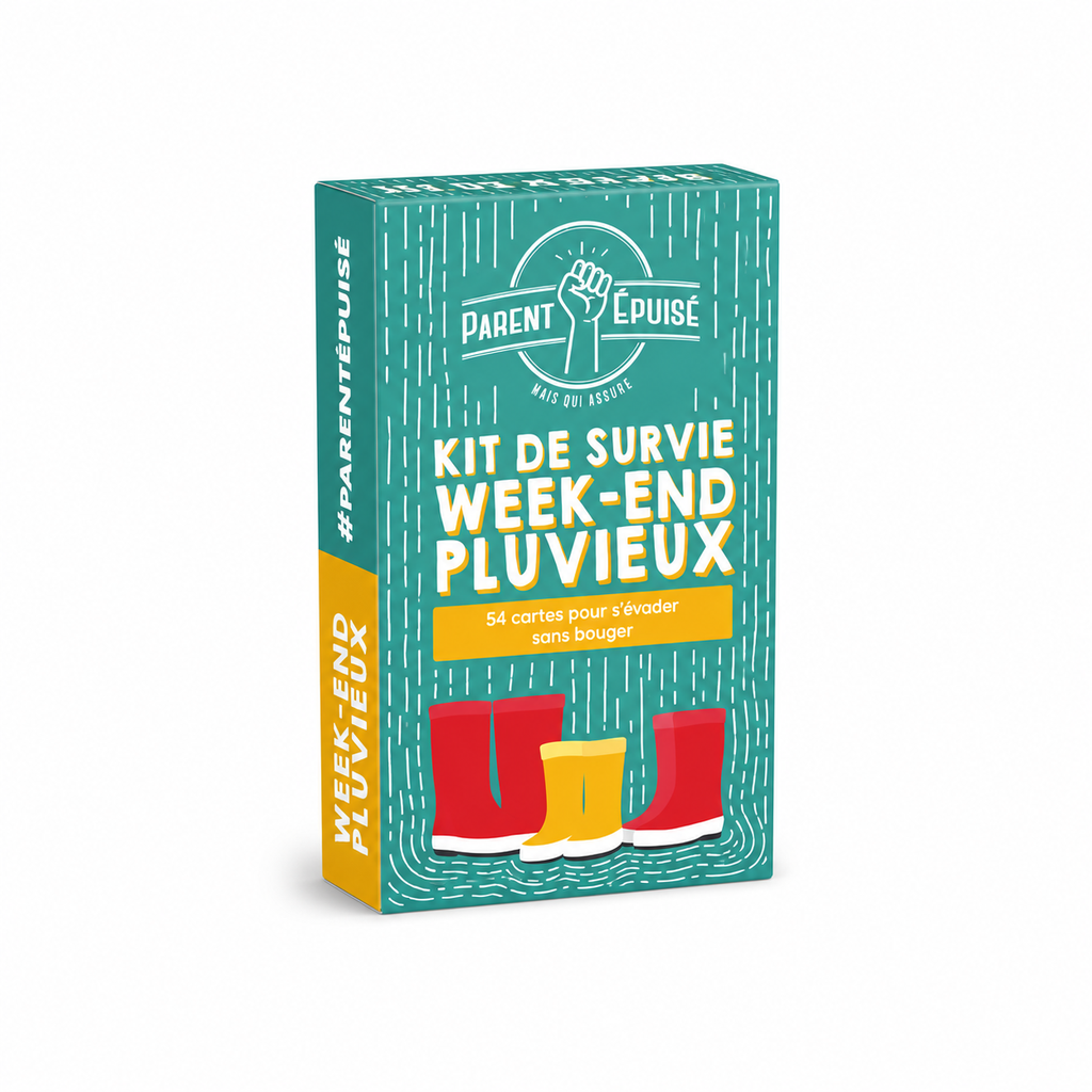 PARENT EPUISE KIT DE SURVIE WEEK-END PLUVIEUX (FR)