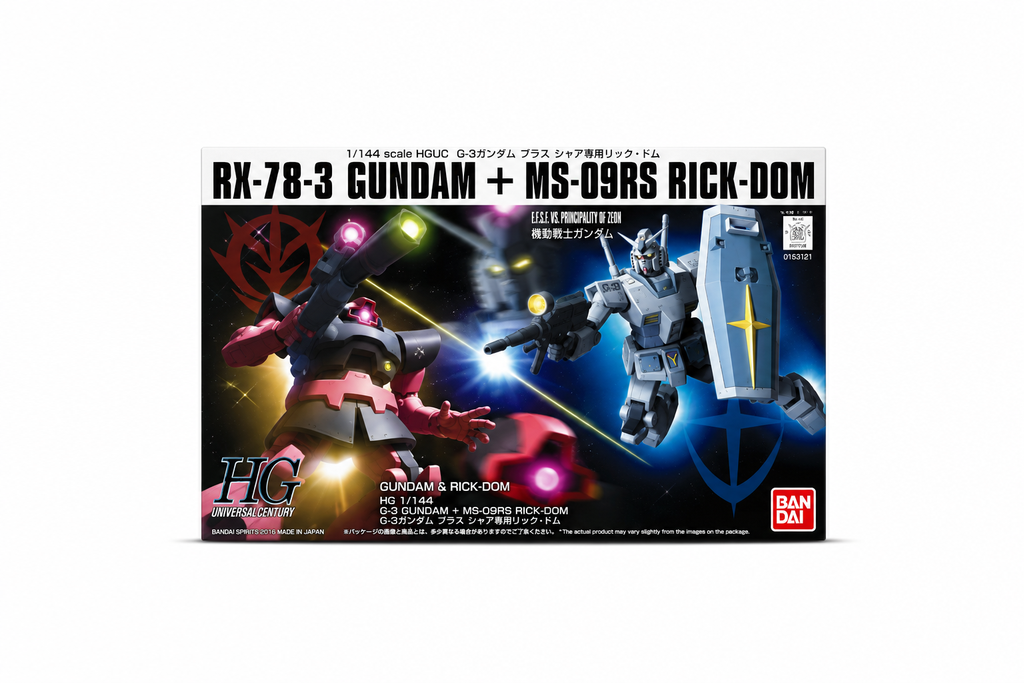 Bandai – HG RX-78-3 Gundam + Char's Rick Dom Set 1/144