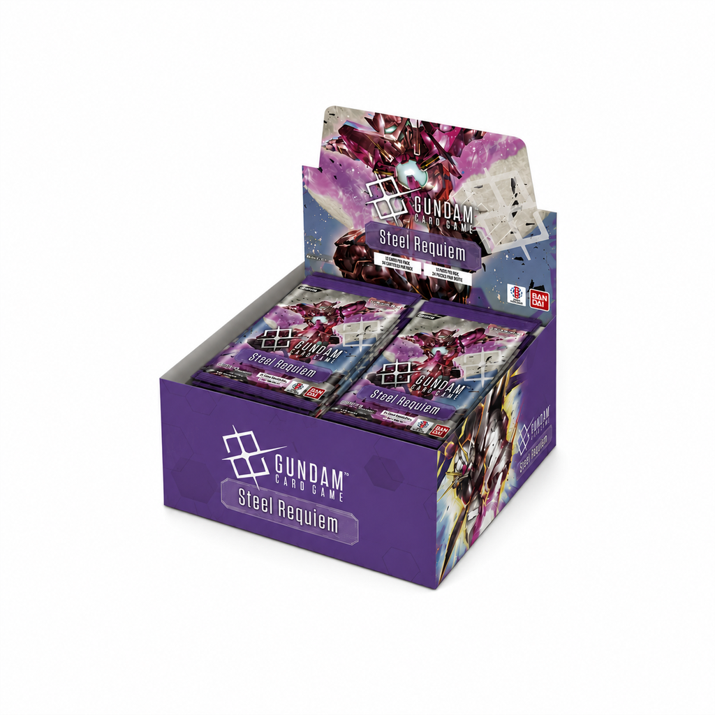 Bandai – Gundam Card Game – Steel Requiem GD03 – Boîte de 24 Boosters (EN)
