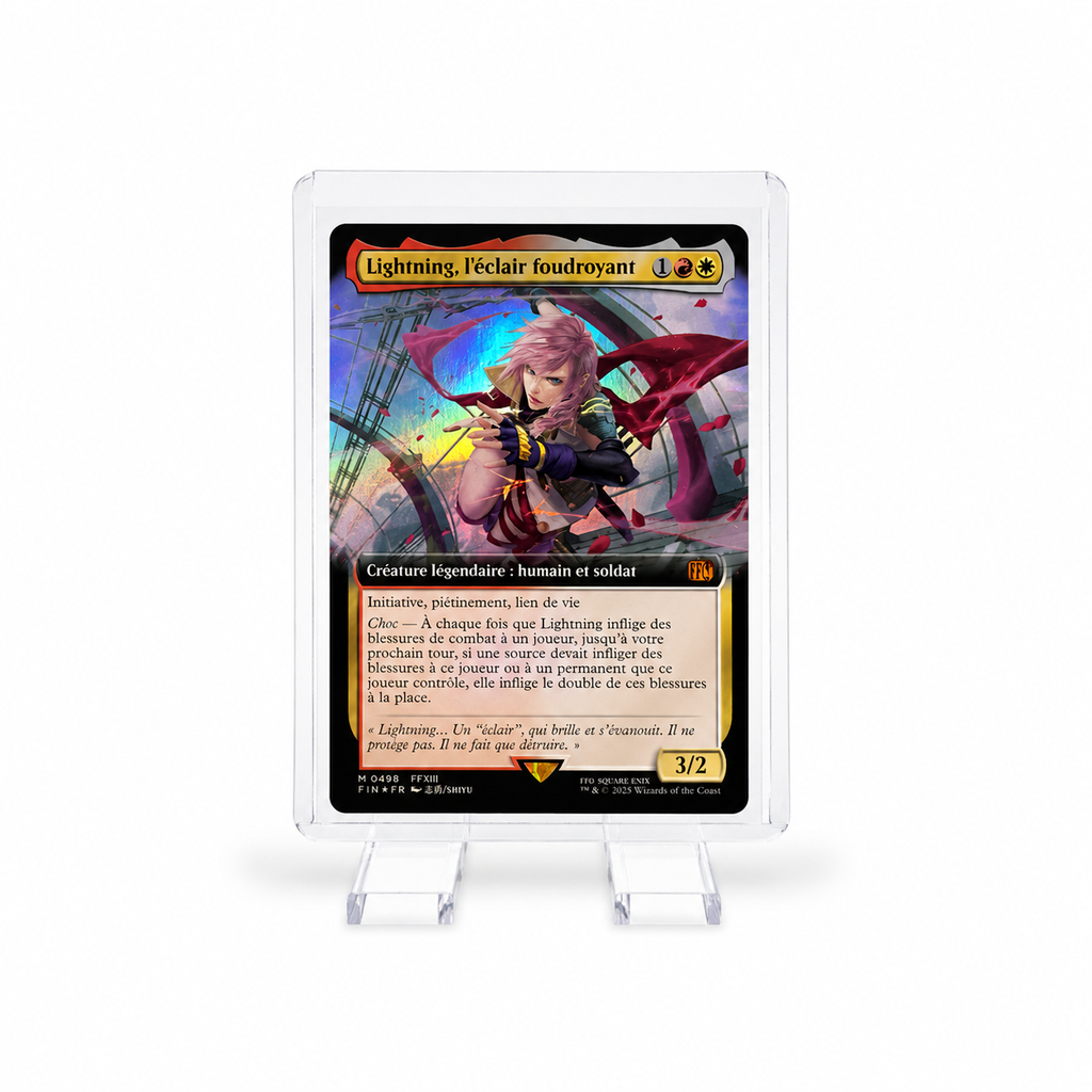 Lightning, l'éclair foudroyant (Borderless Foil) 0494 – Final Fantasy – Magic: The Gathering – FR