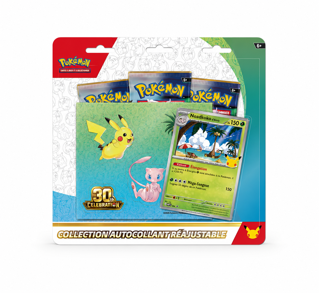 The Pokémon Company – Pokémon – Collection Autocollant Réajustable 30ᵉ Anniversaire (FR)